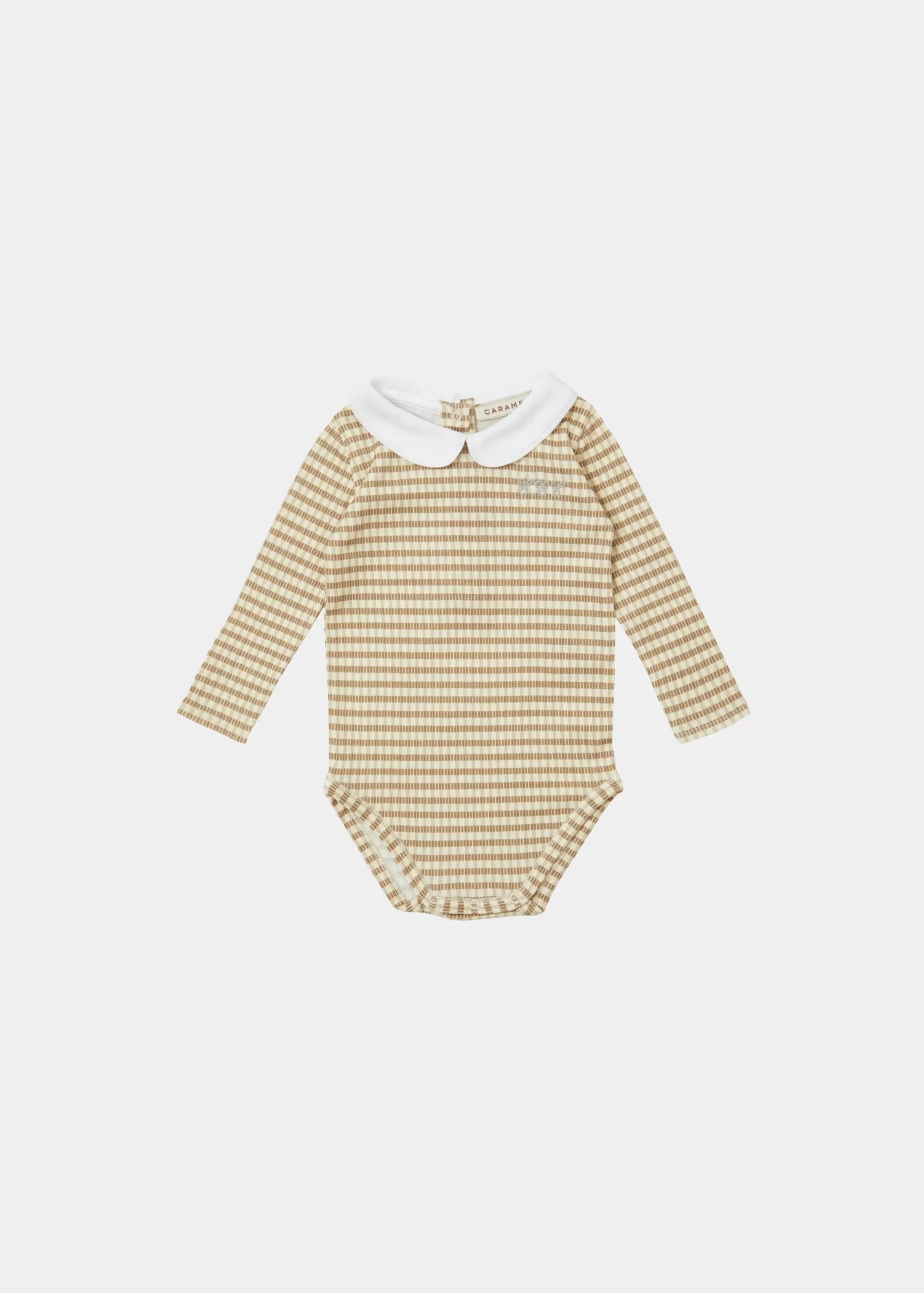 Romper & Jumpsuits-CARAMEL Limpet Baby Gifting Romper Check Print