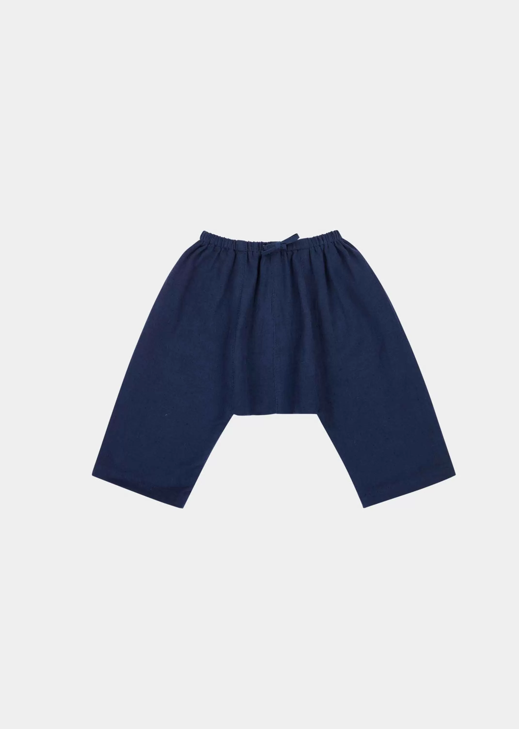 Trousers-CARAMEL Linum Baby Trouser Indigo