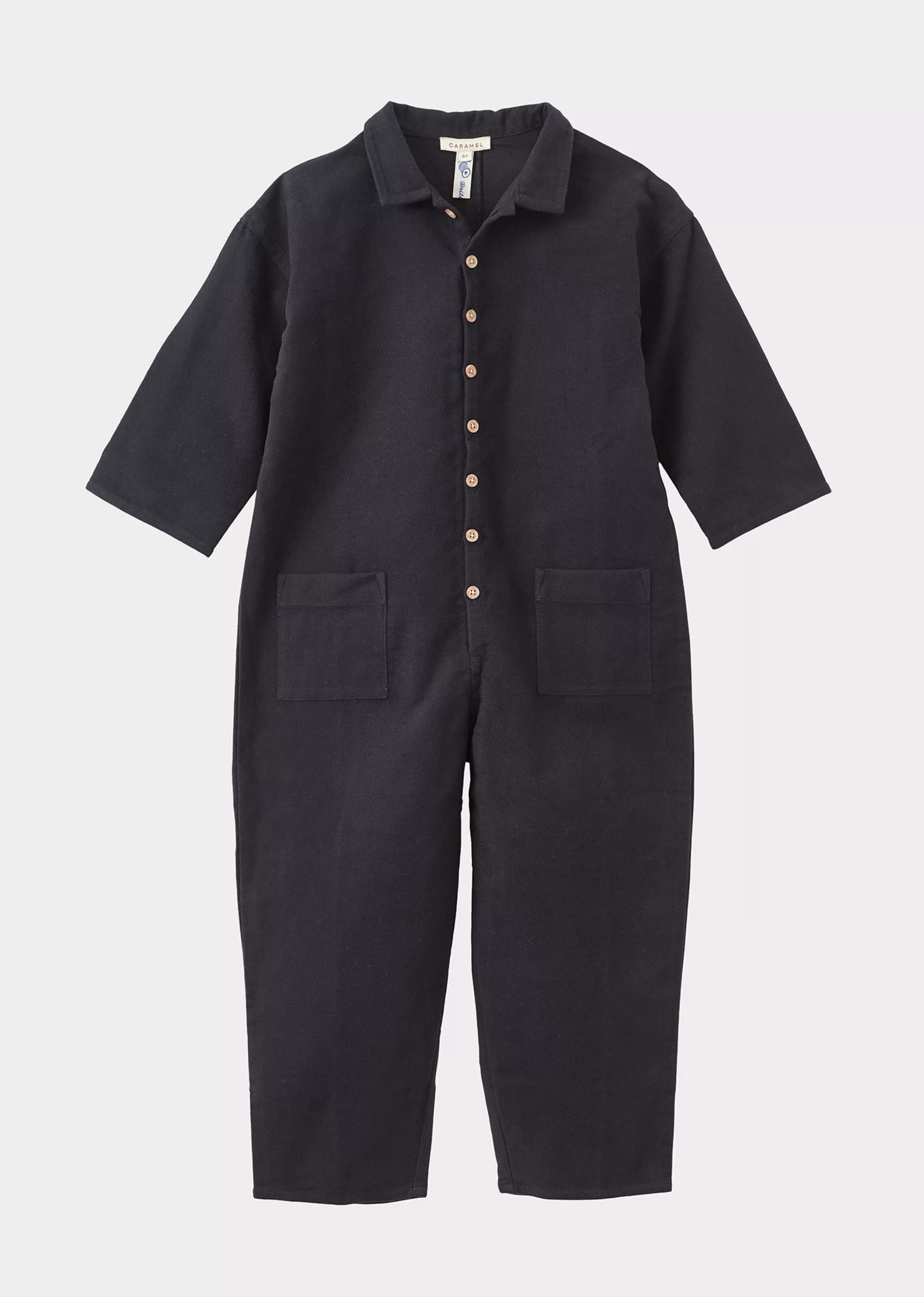 Tops-CARAMEL Manchester Dungarees - Dark Navy