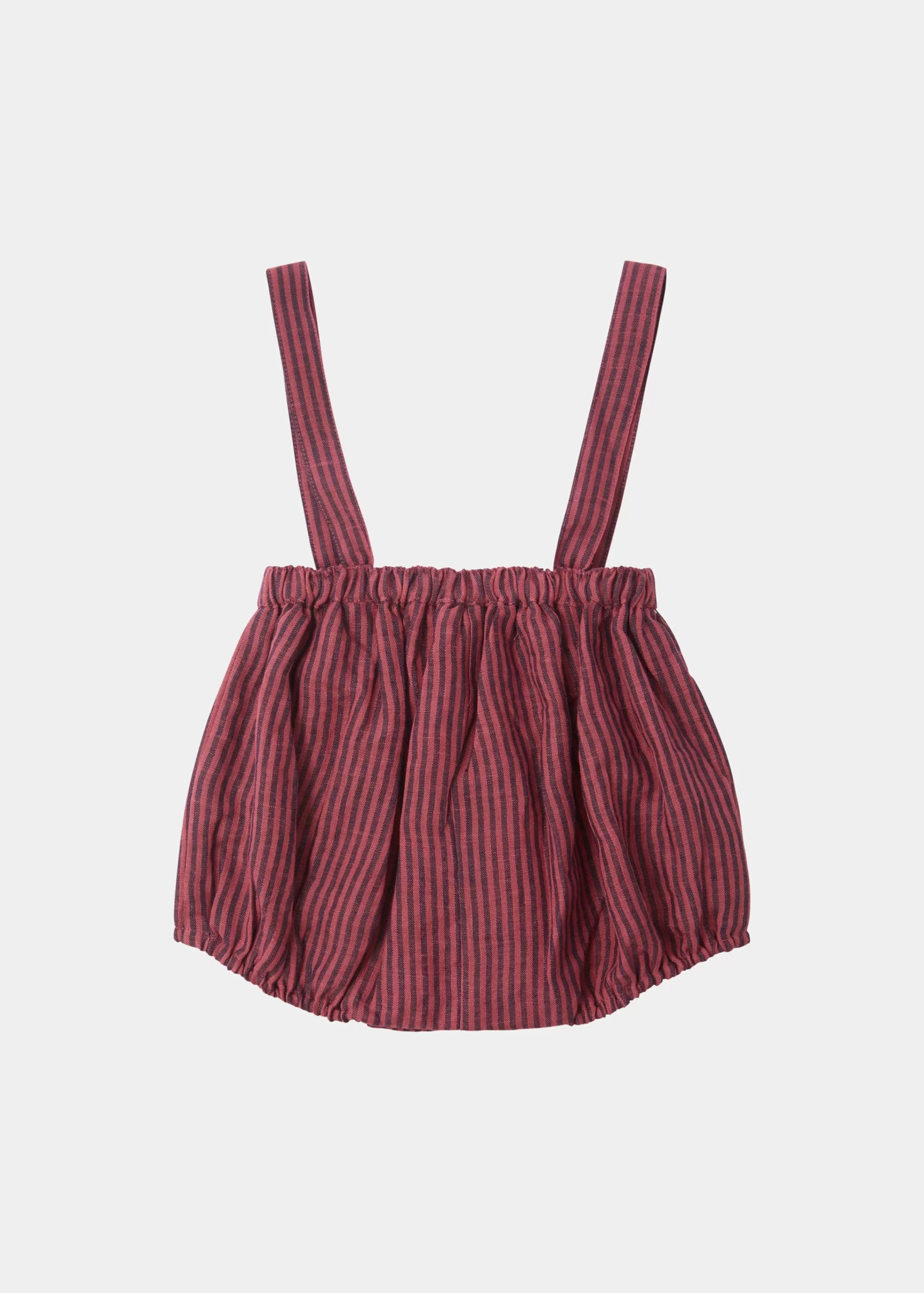 Romper & Jumpsuits-CARAMEL Musa Baby Romper Raspberry Stripe