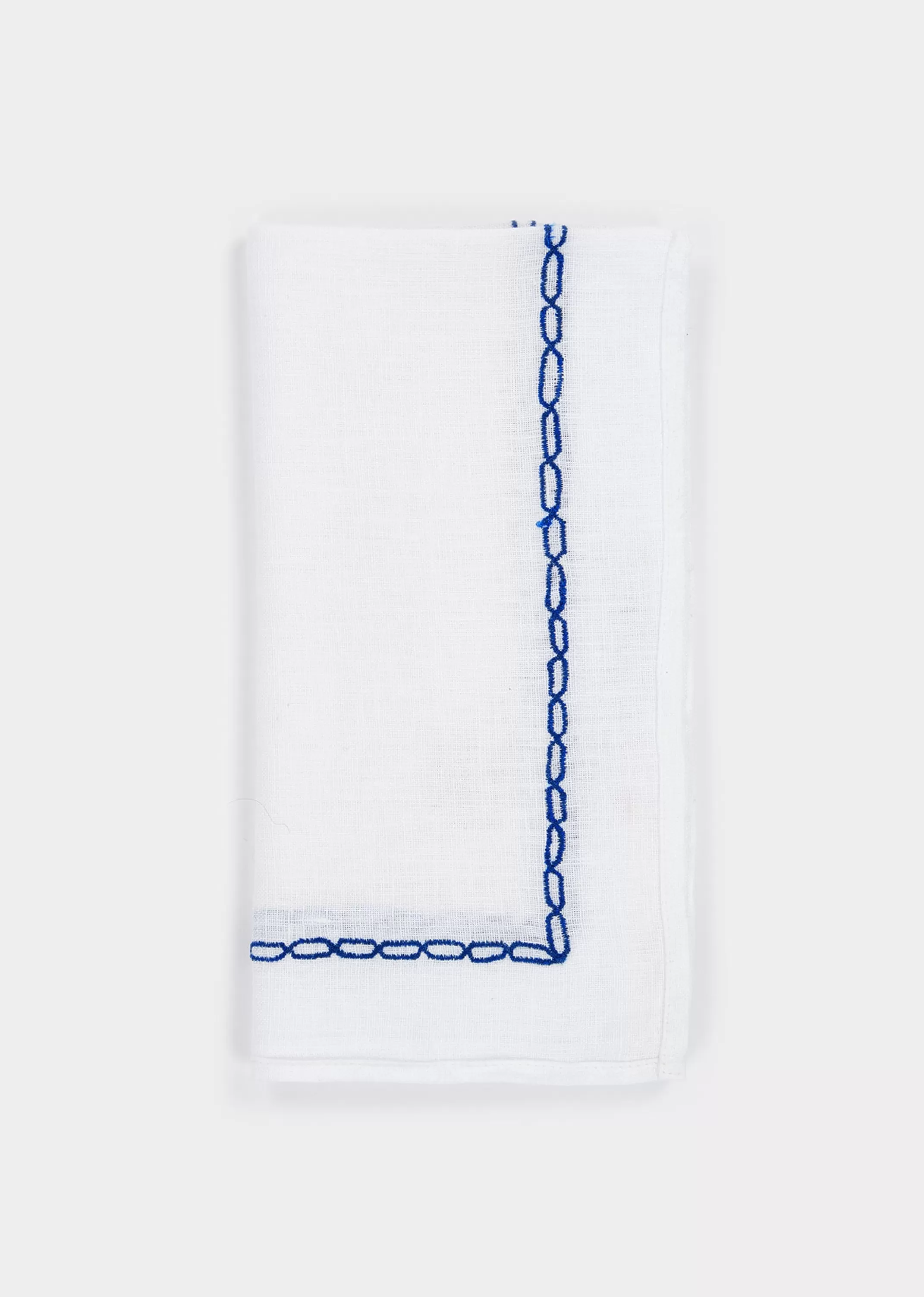 Tableware-CARAMEL Napkin Set Off White With Blue