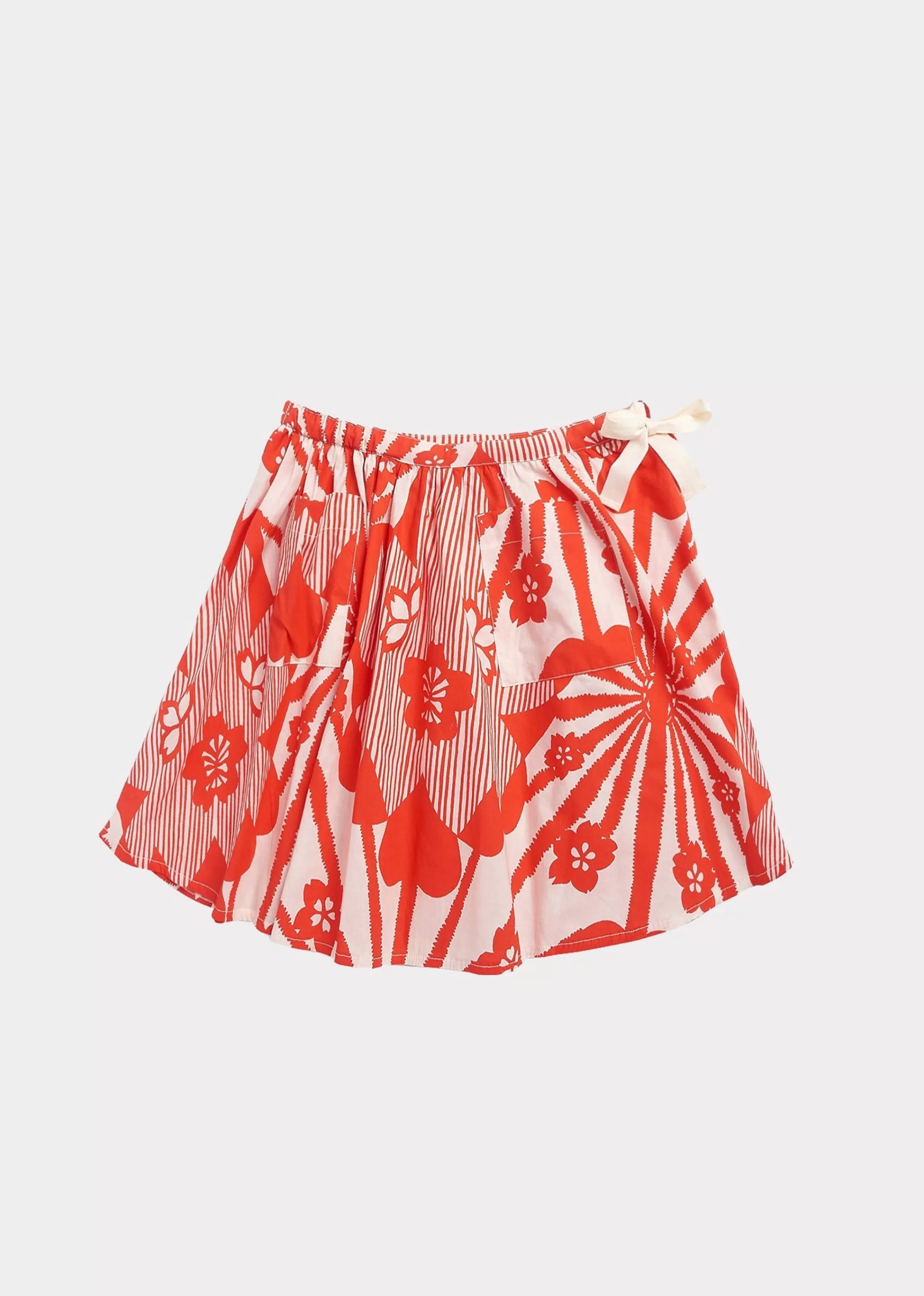 Skirts-CARAMEL Norton Skirt Red Flower Print