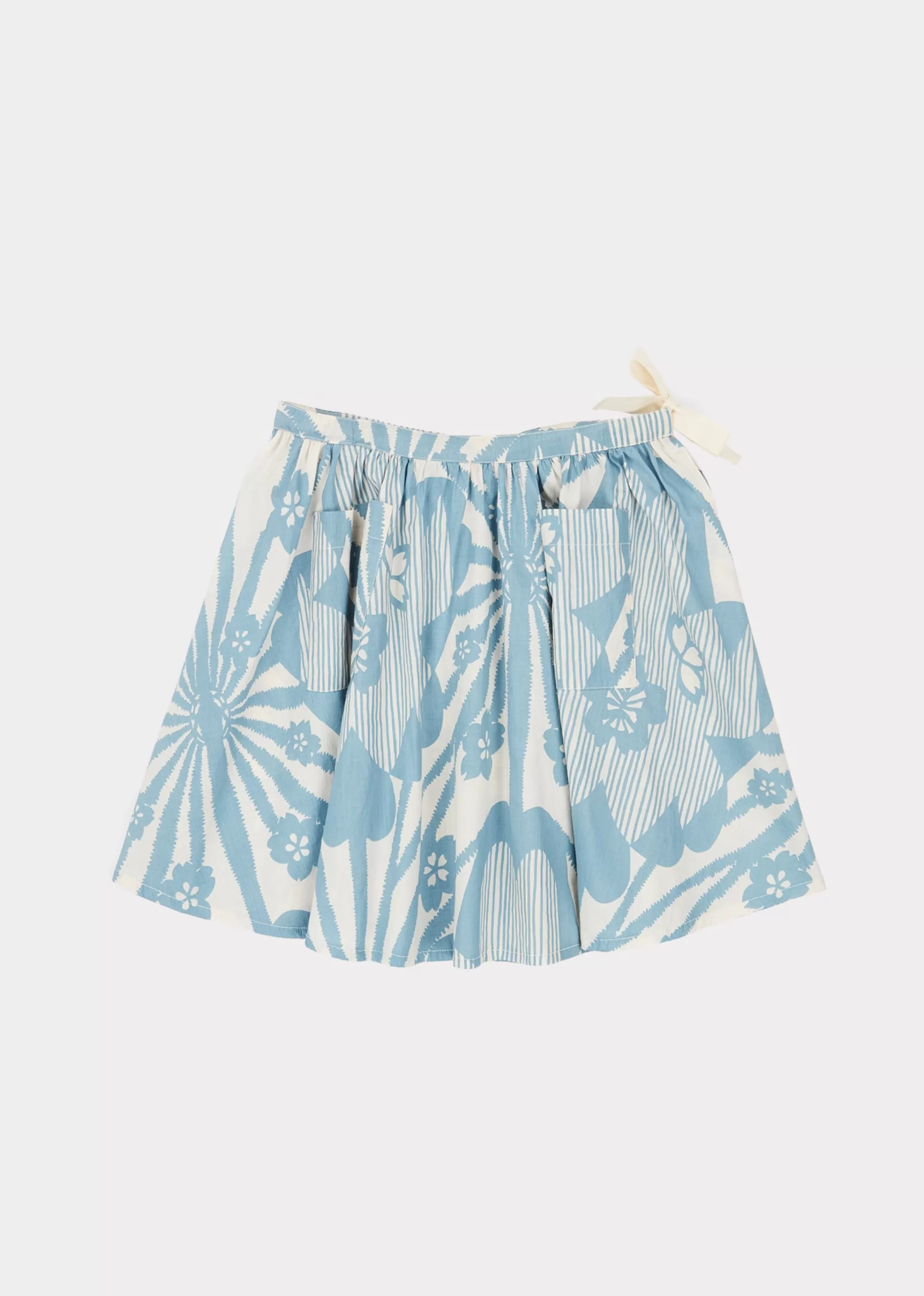 Skirts-CARAMEL Norton Skirt Blue Flower Print