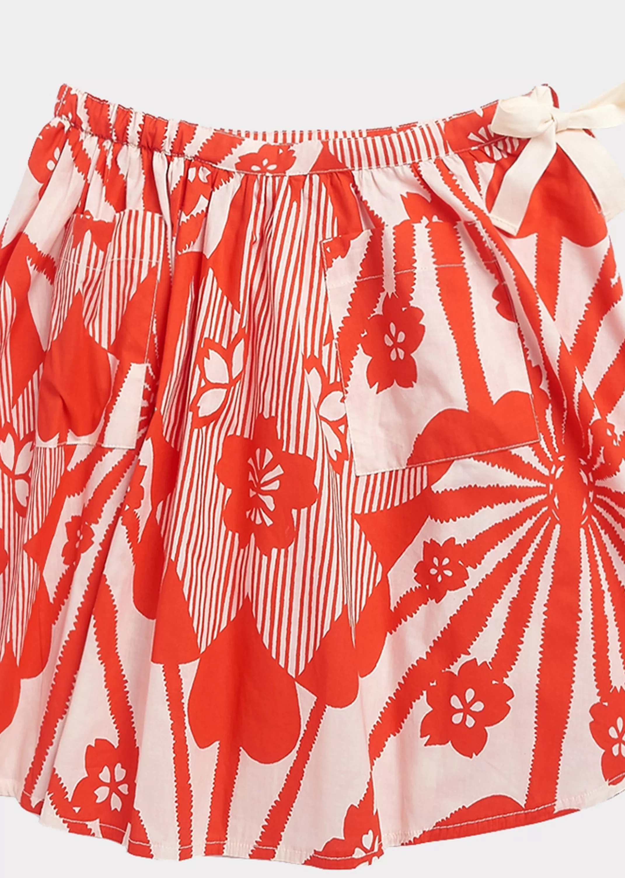 Skirts-CARAMEL Norton Skirt Red Flower Print