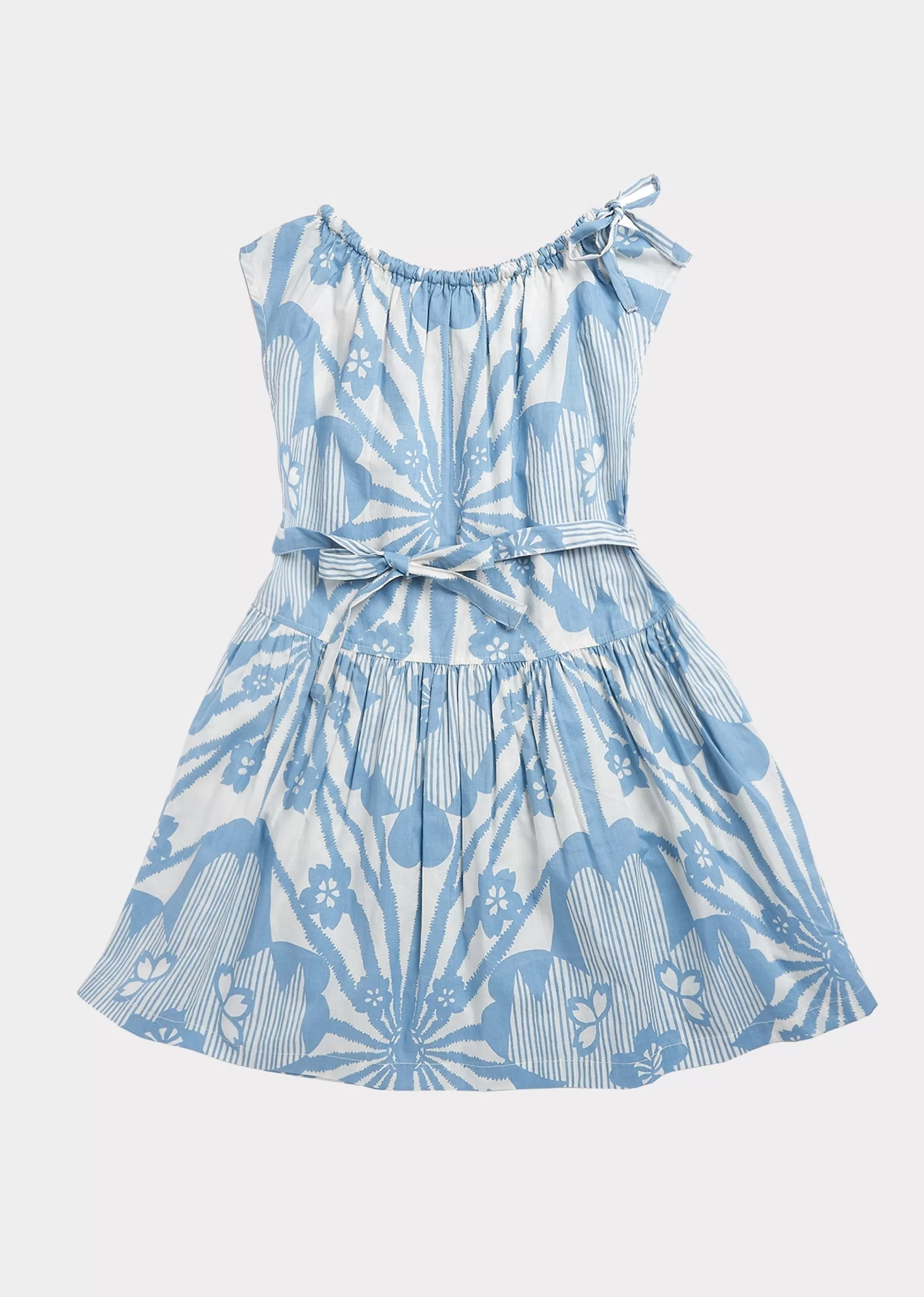 Dresses-CARAMEL Notting Hill Dress Blue Flower Print