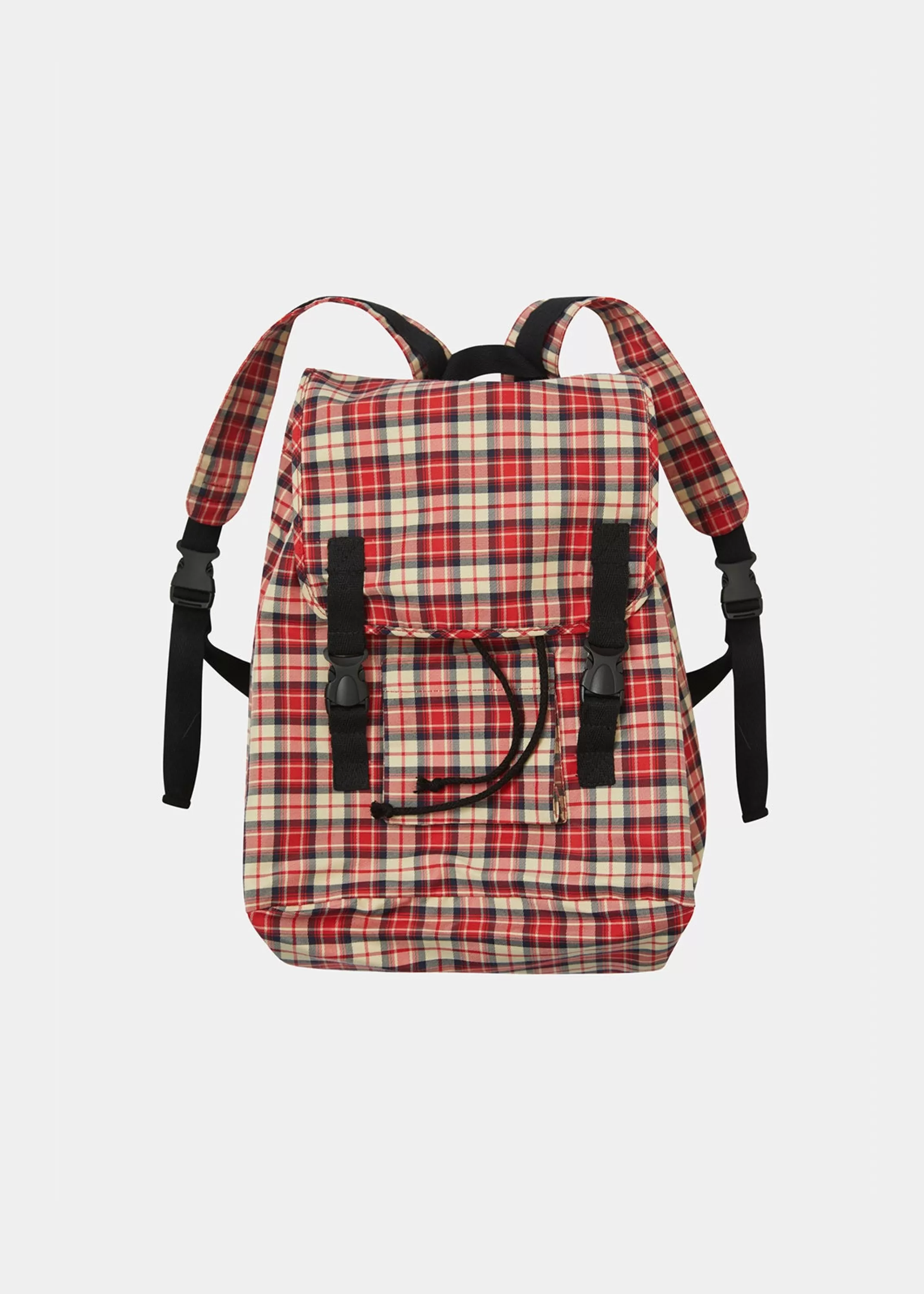 Accessories-CARAMEL Osier Backpack - Red Check