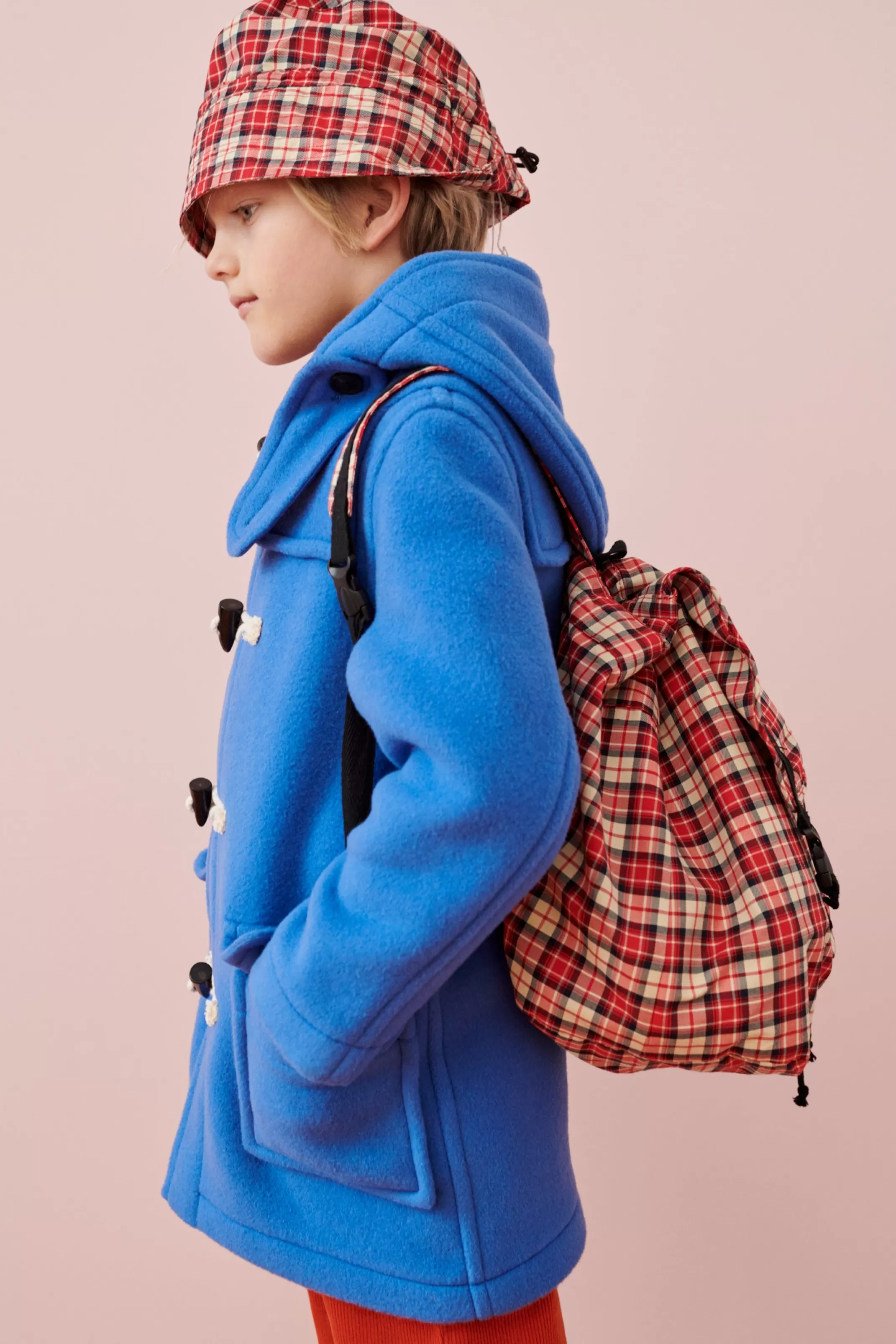 Accessories-CARAMEL Osier Backpack - Red Check