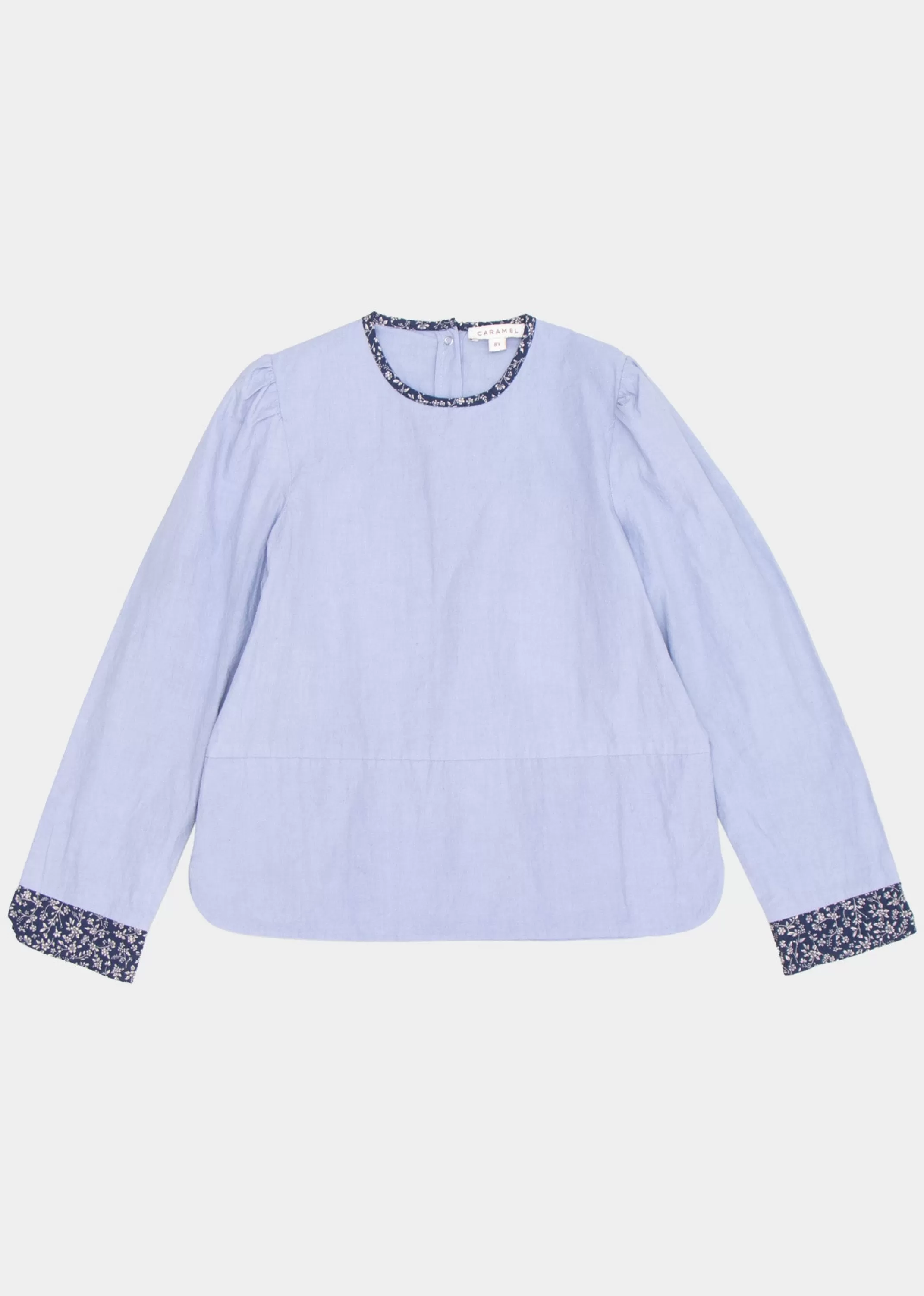 Tops-CARAMEL Osprey Kids Blouse - Slate Blue