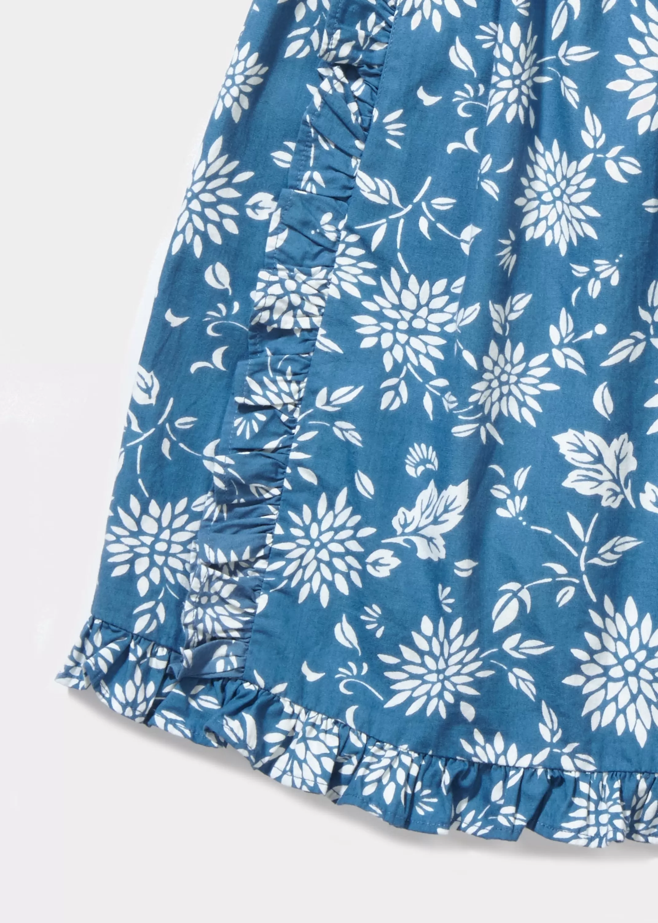 Skirts-CARAMEL Paracress Skirt - Cornflower Blue Kimono Print