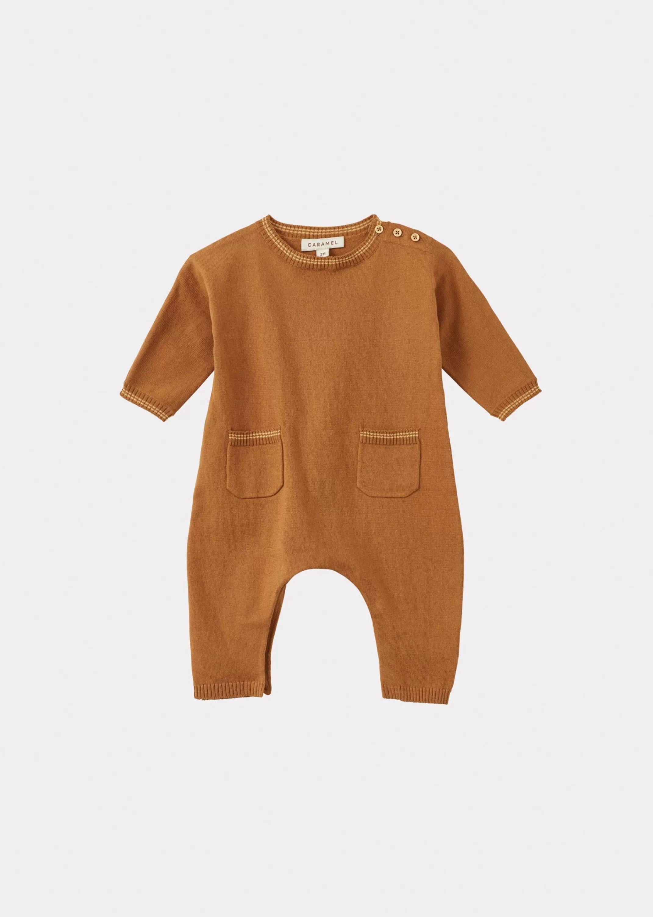 Romper & Jumpsuits-CARAMEL Picea Baby Gifting Romper Ochre