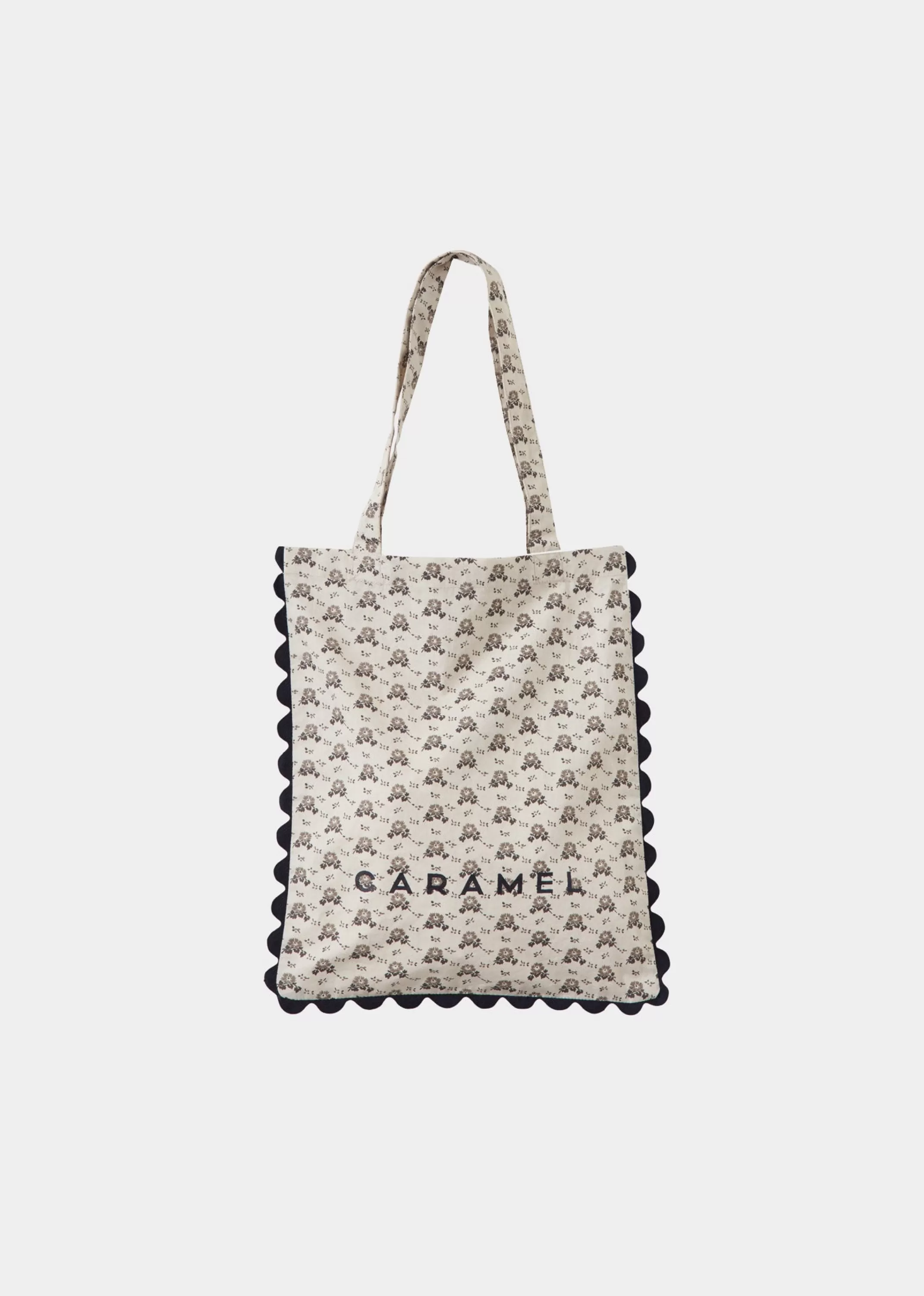 Accessories-CARAMEL Pluto Tote Bag Polka Floral