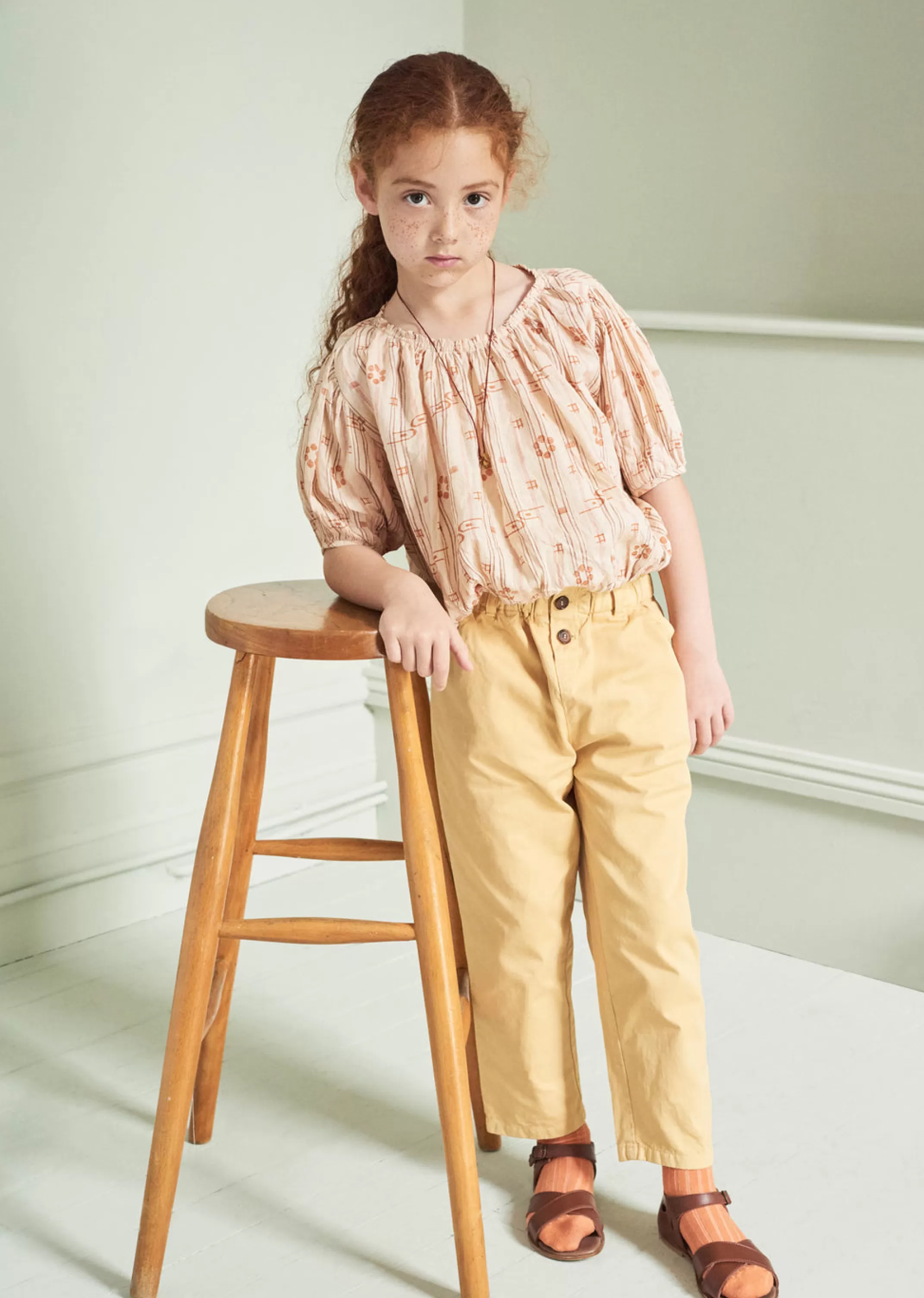 Tops-CARAMEL Queenspark Blouse Rose Tan