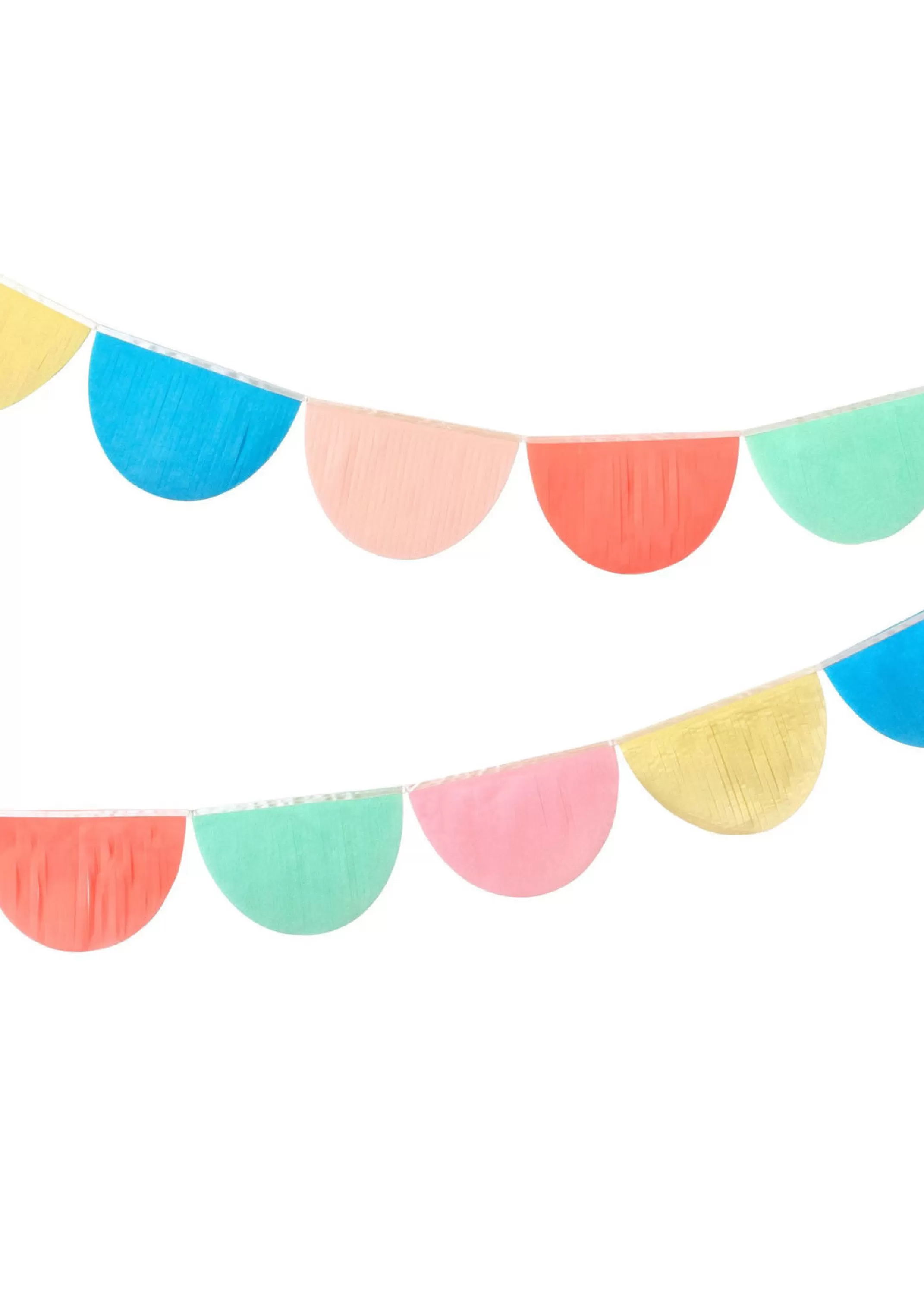 Home Accessories-CARAMEL Rainbow Tissue Paper Scallop Garland - Multi