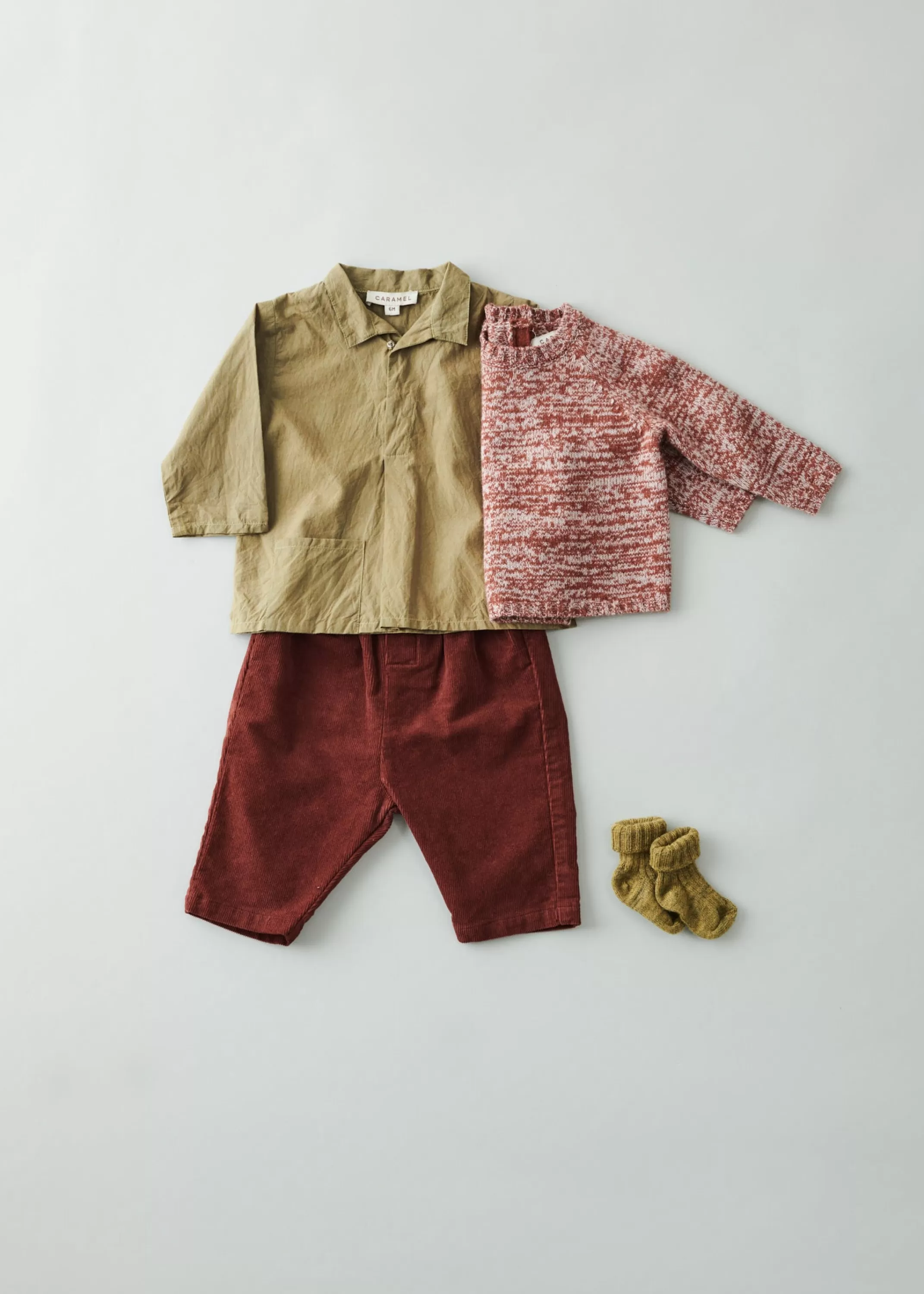 Trousers-CARAMEL Salix Baby Trouser - Rust