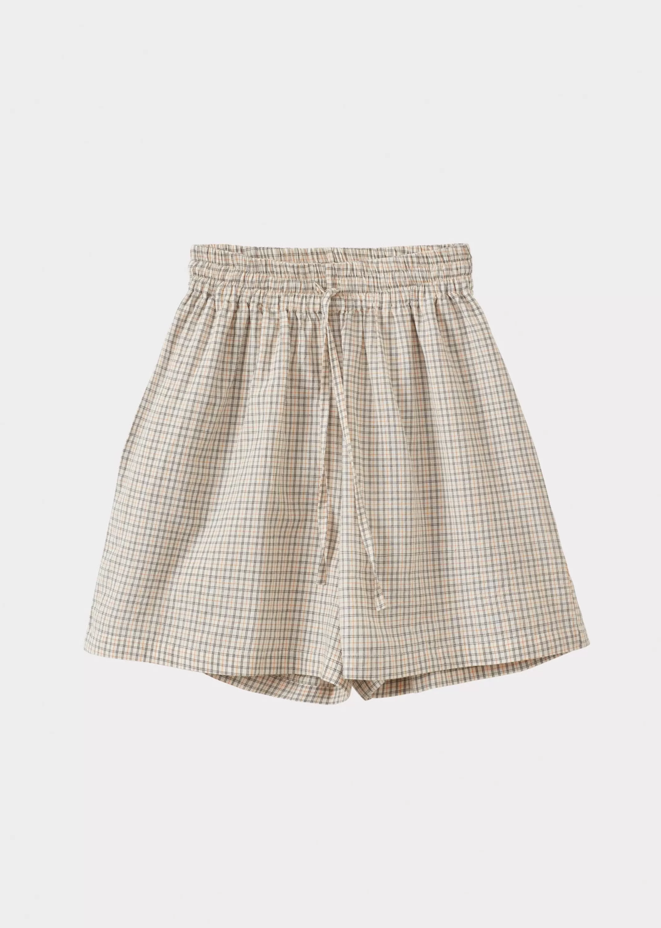 Shorts-CARAMEL Shorts Woman - Orange Check