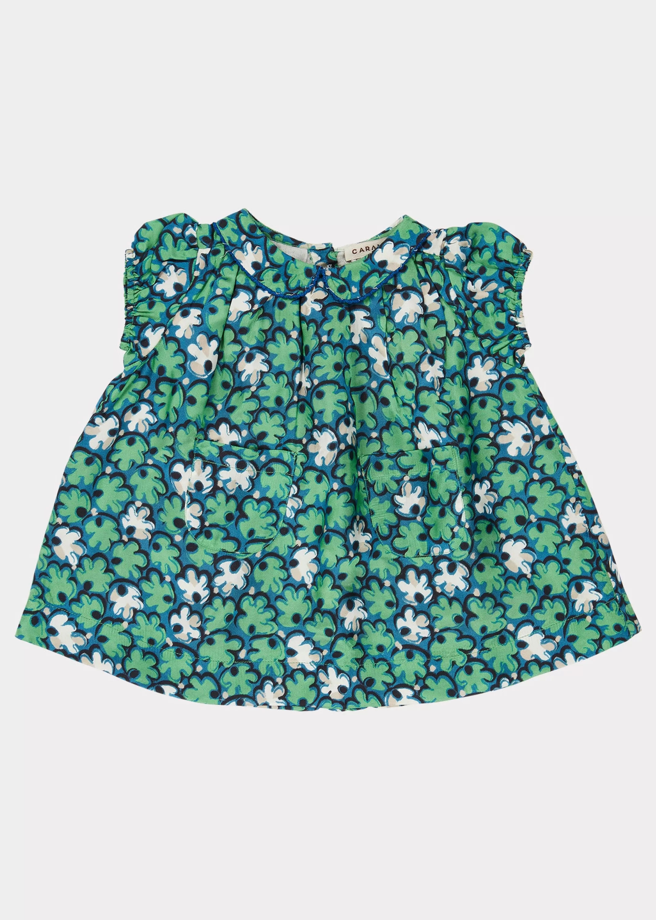 Dresses-CARAMEL Siskin Baby Tunic Set - Green Leaf Print