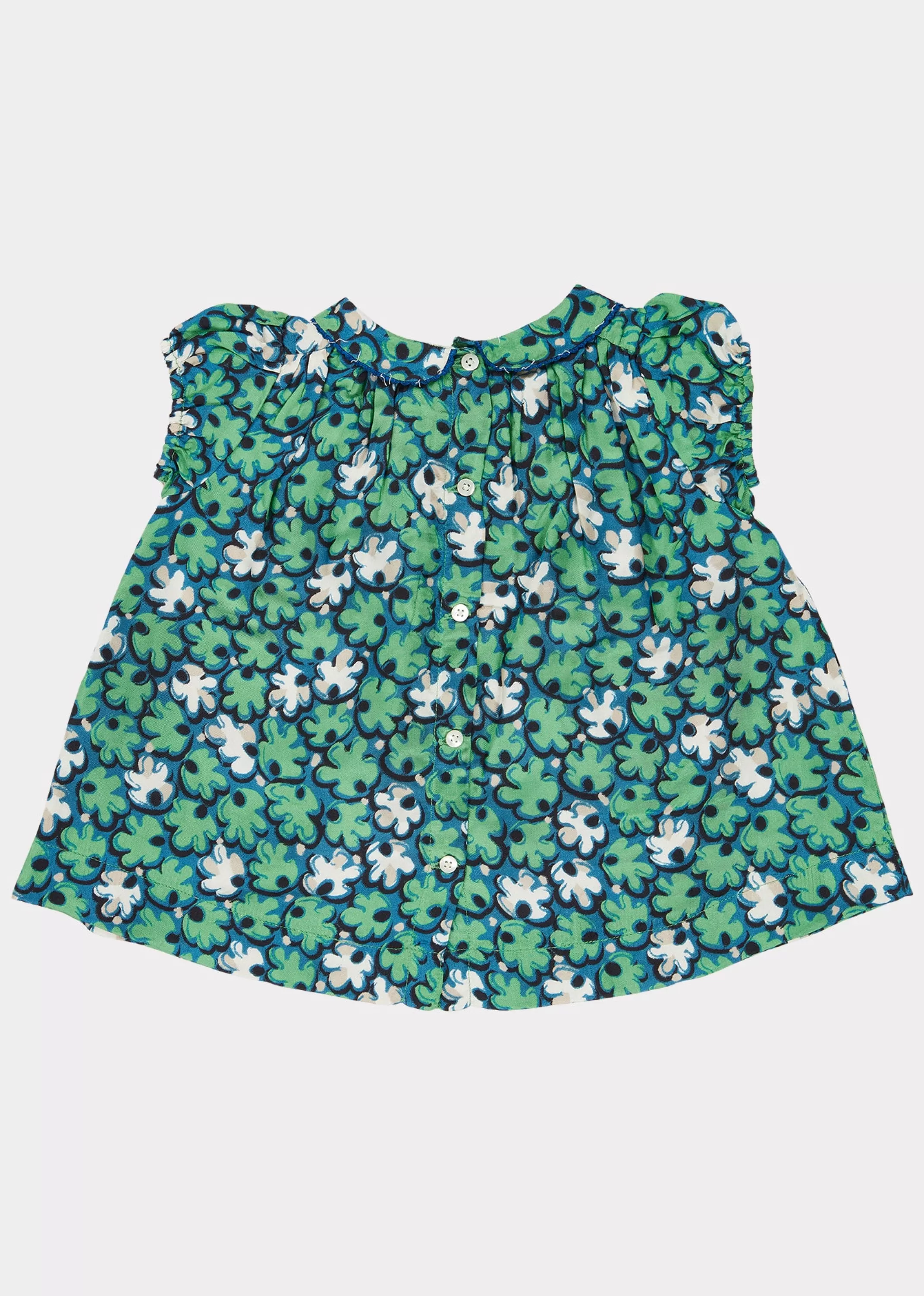 Dresses-CARAMEL Siskin Baby Tunic Set - Green Leaf Print