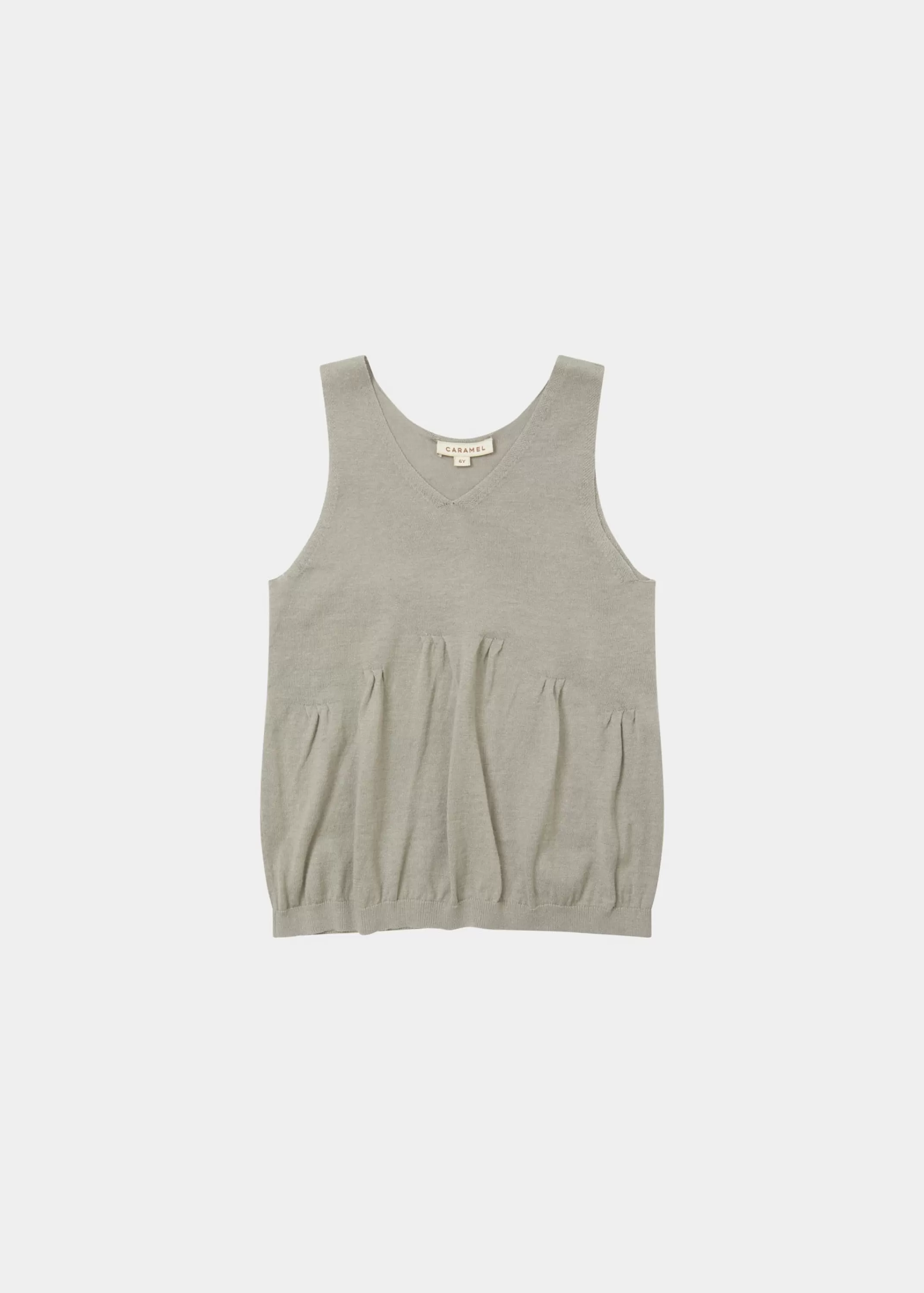 Tops-CARAMEL Stipa Vest - Grey