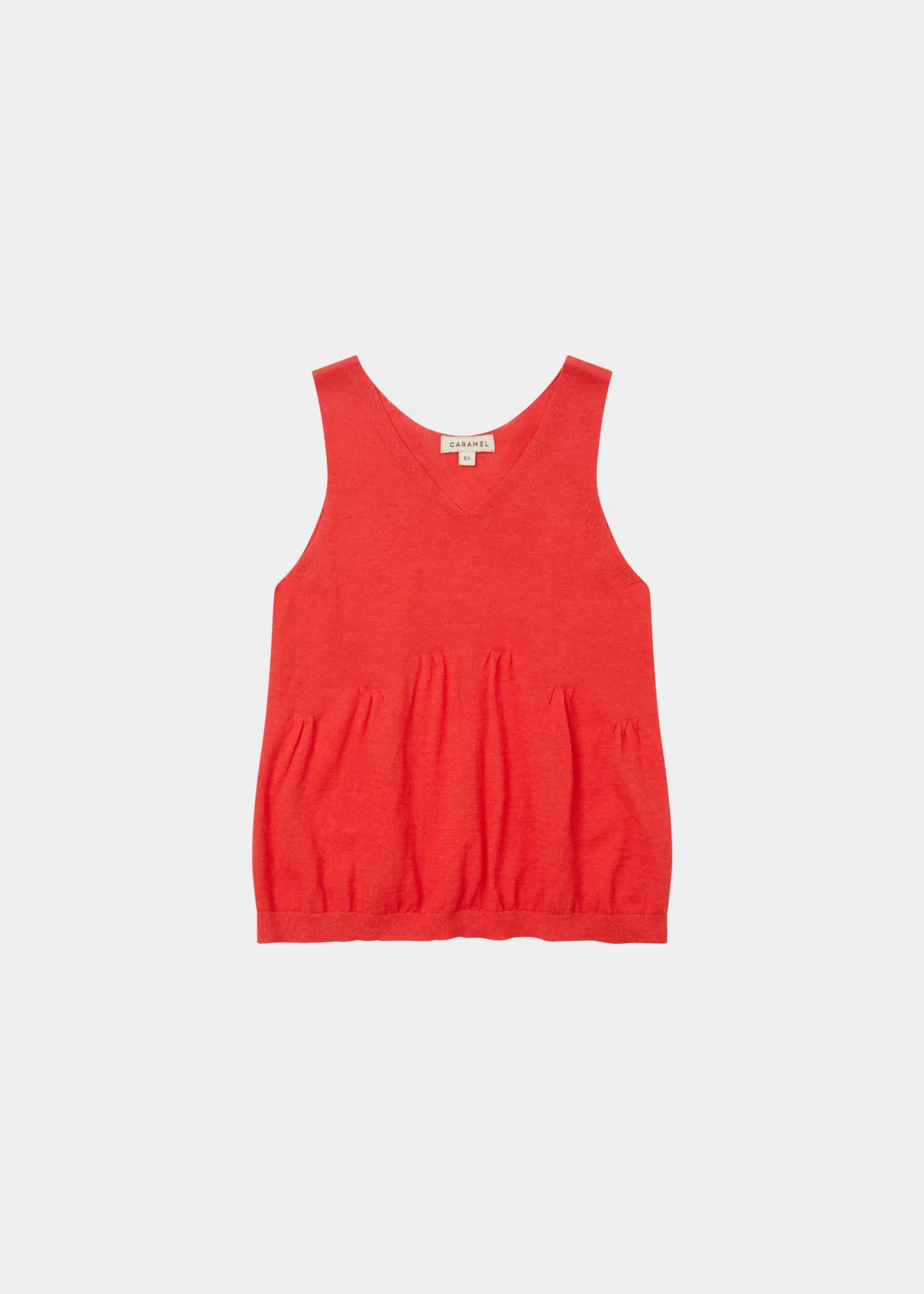 Tops-CARAMEL Stipa Vest - Raspberry