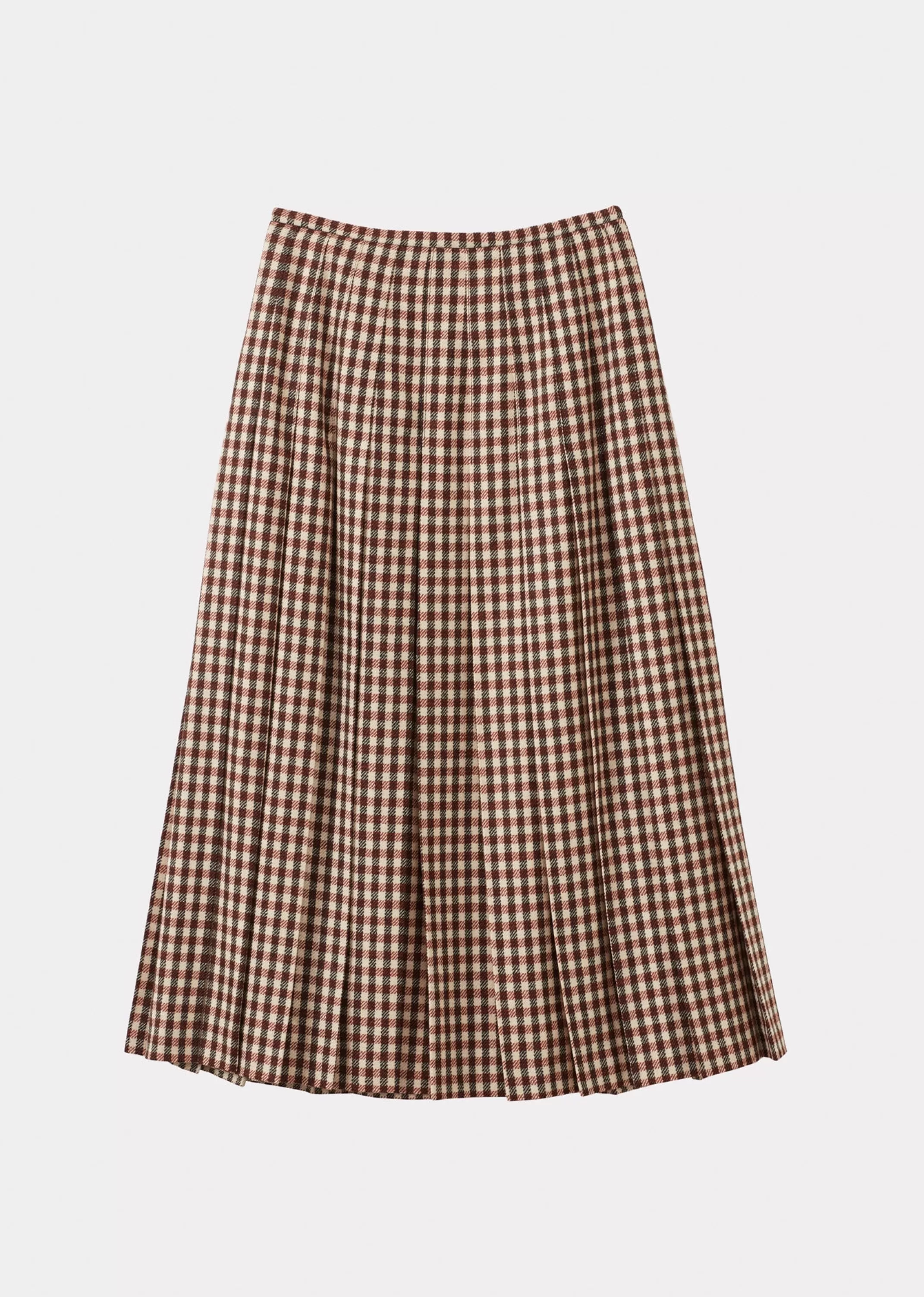 Skirts-CARAMEL Stirling Kilt Woman - Brown Check