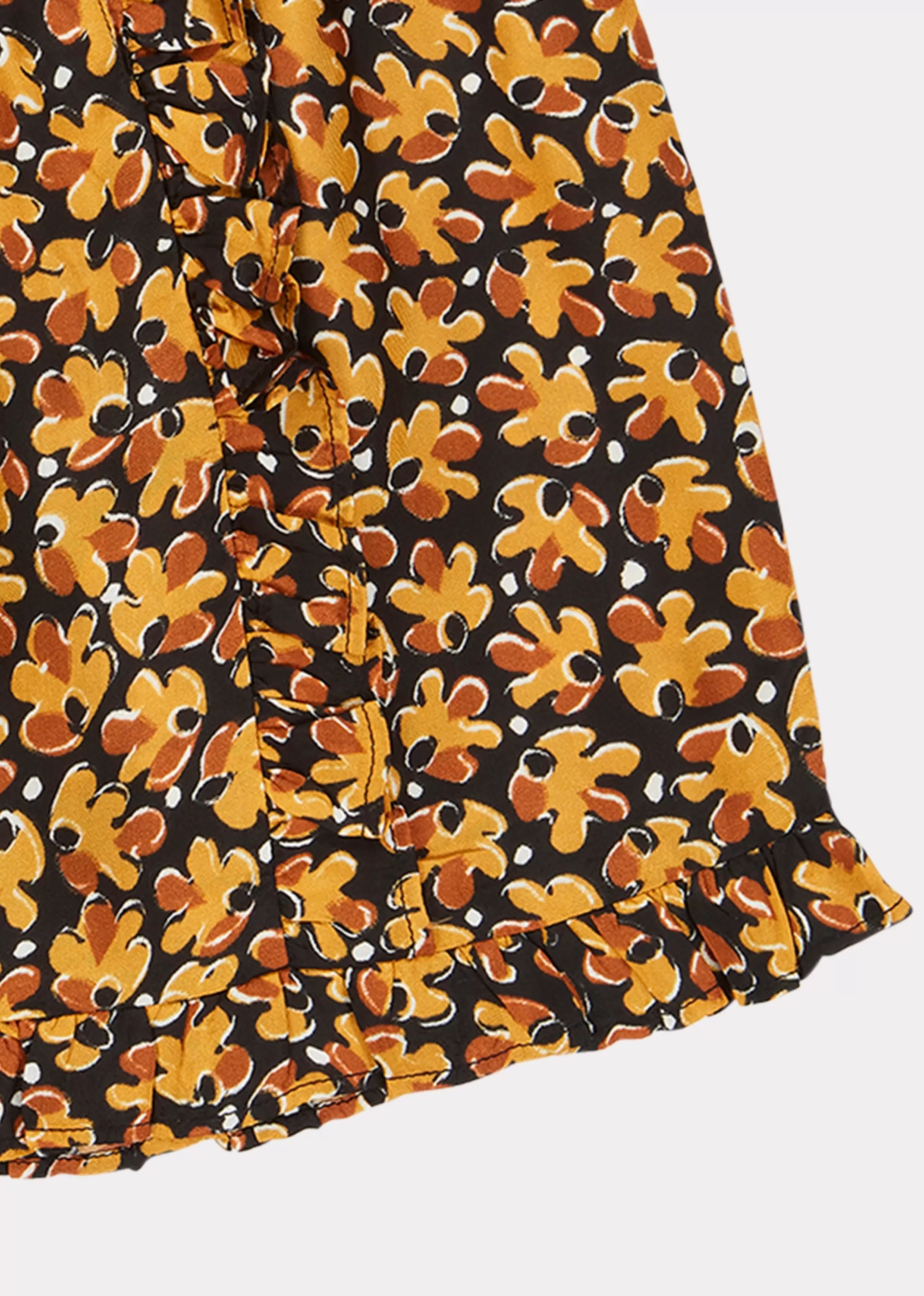 Skirts-CARAMEL Stork Skirt - Black Leaf Print