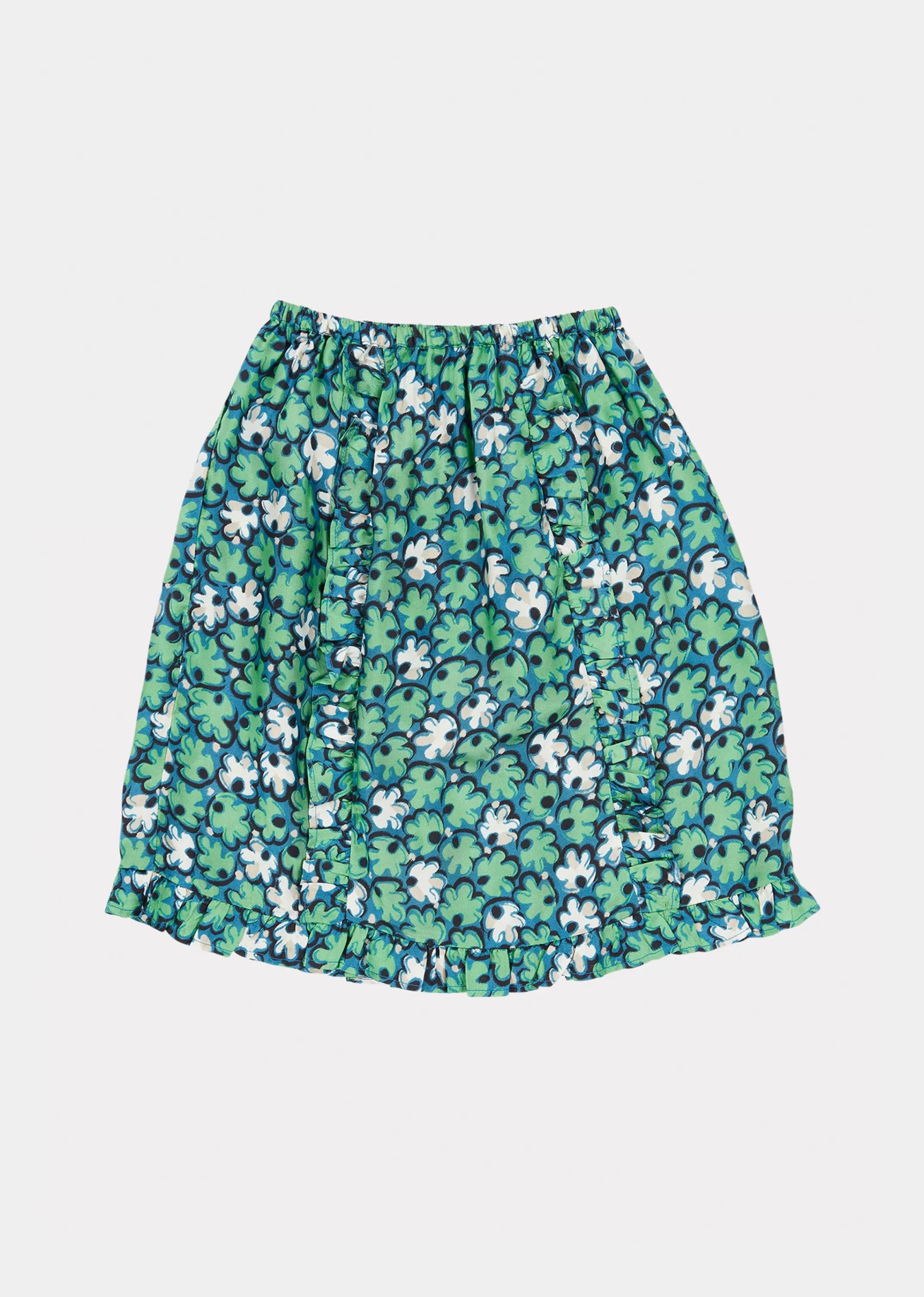 Skirts-CARAMEL Stork Skirt - Green Leaf Print