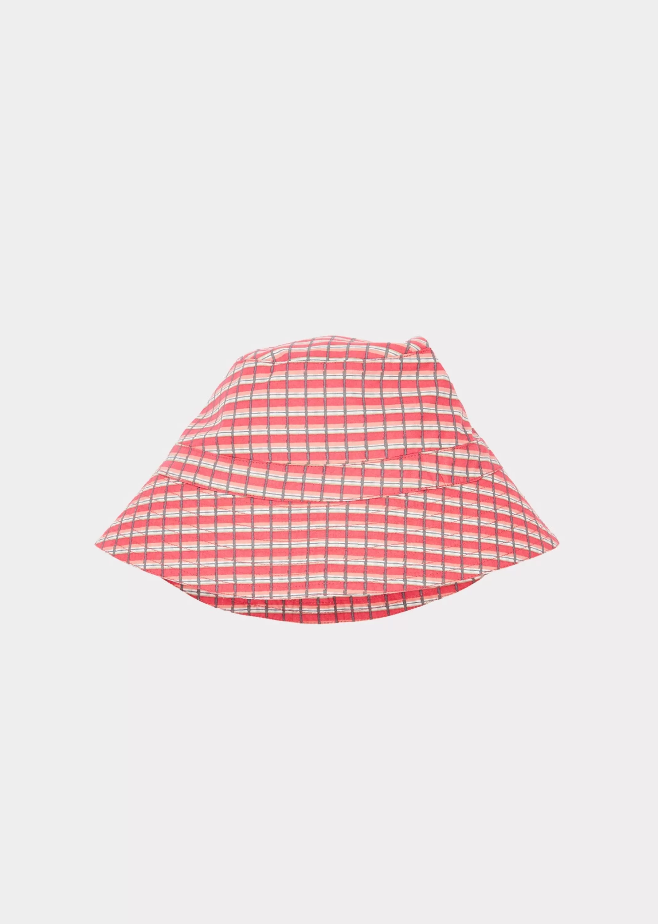 Accessories-CARAMEL Wembley Hat - Red Painted Check