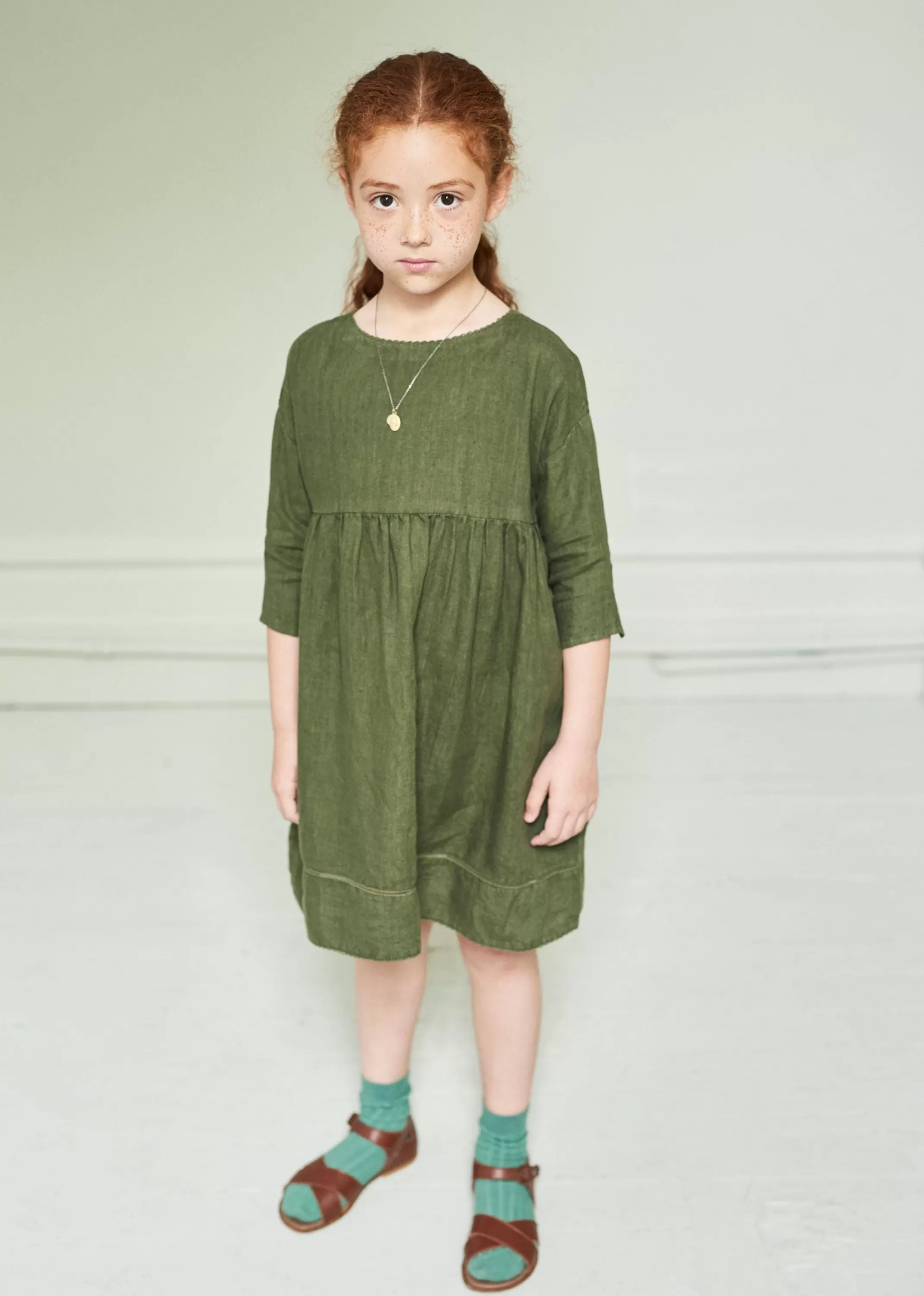 Dresses-CARAMEL Wimbledon Dress - Army Green