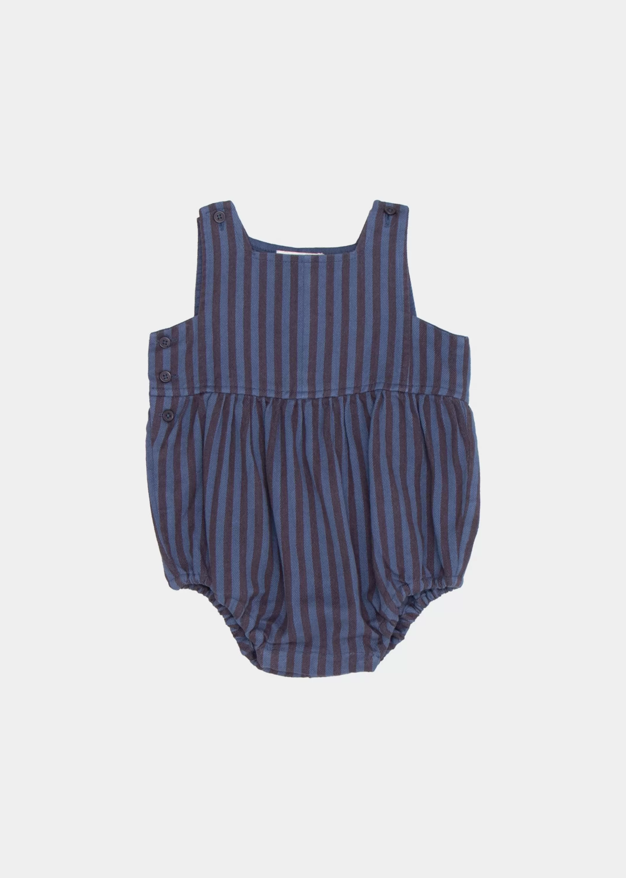 Romper & Jumpsuits-CARAMEL Windsor Baby Romper - Storm Blue Stripe