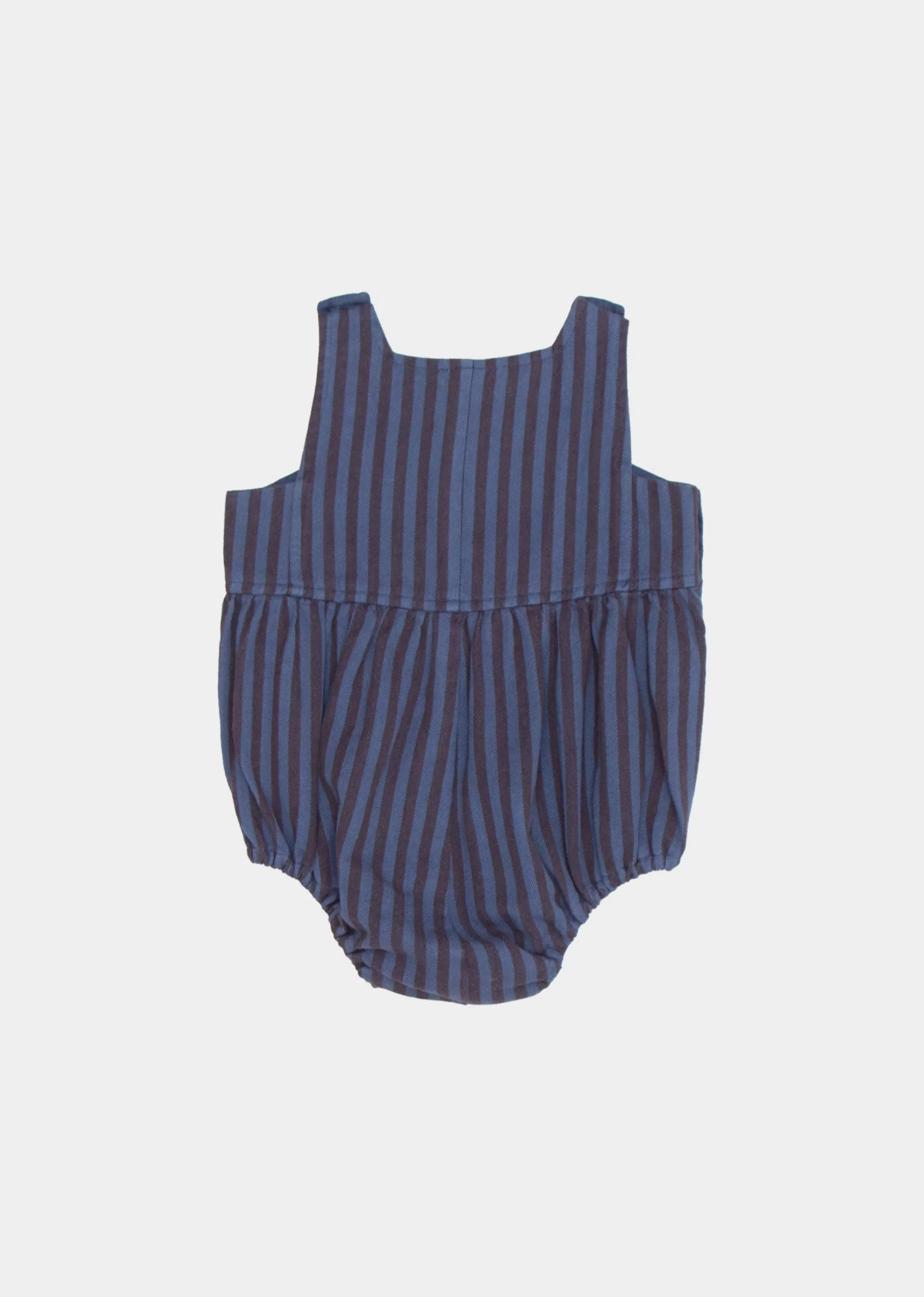 Romper & Jumpsuits-CARAMEL Windsor Baby Romper - Storm Blue Stripe